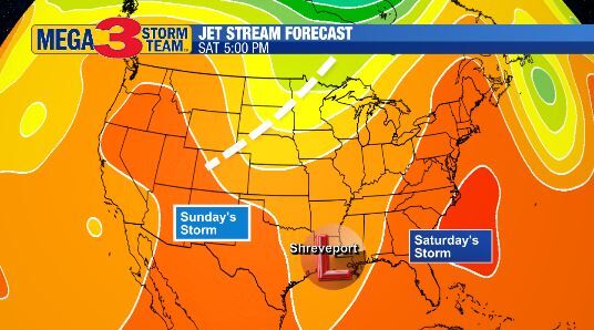 Jet Stream Forecast for Saturday